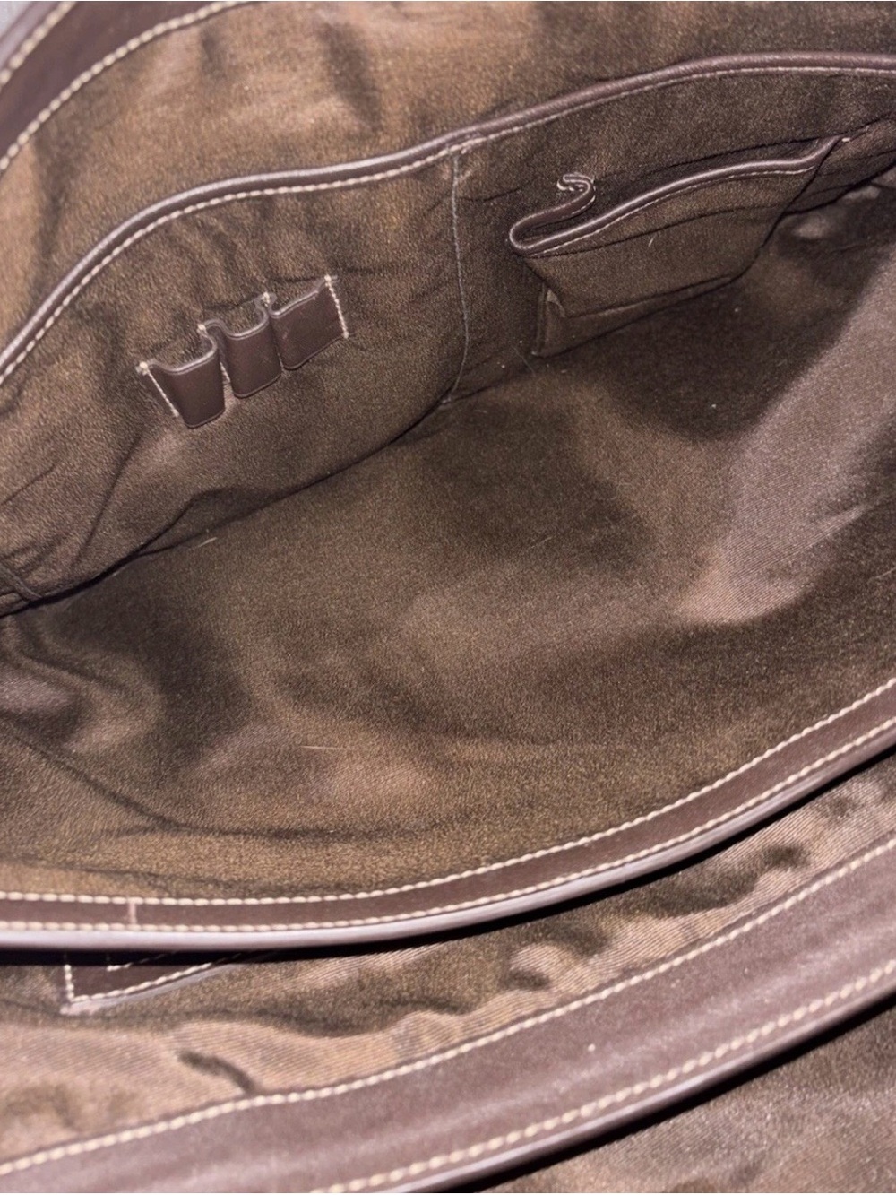 Vintage Coach Brown Leather Briefcase Messenger Bag Large Snap Handle Rare - Picture 9 of 11
